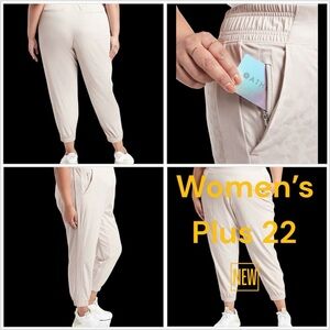 Women’s Athleta 22 Brooklyn Comfortable Joggers Pants Beige Ankle Stretch NWT